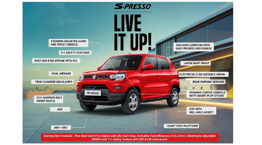 Maruti Suzuki bold and mini-SUV S-PRESSO now with a new refined engine and enhanced fuel-efficiency